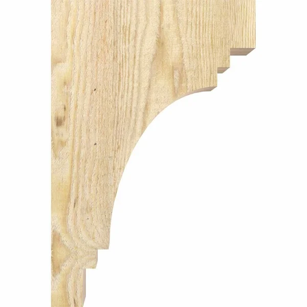 Ekena Millwork COR04X10X18PEC00RDF Pescadero, 10x22D x 18x22H, 4x22W Douglas Fir (Rough Sawn Corbel)