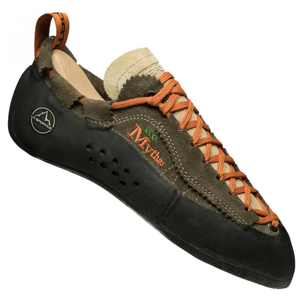 La Sportiva Mythos ECO Olive-orange, Men Climbing Shoes (Size EU 36 - Color Taupe)