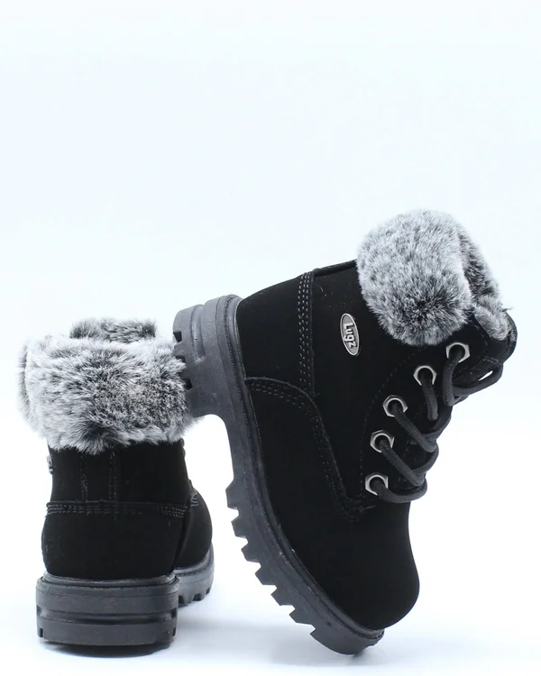 Lugz Empire Hi Fur T - Girls 6 Toddler Black Boot Medium