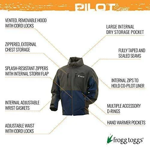 Frogg Toggs Pilot II Guide Jacket - Dust Blue Slate 3X