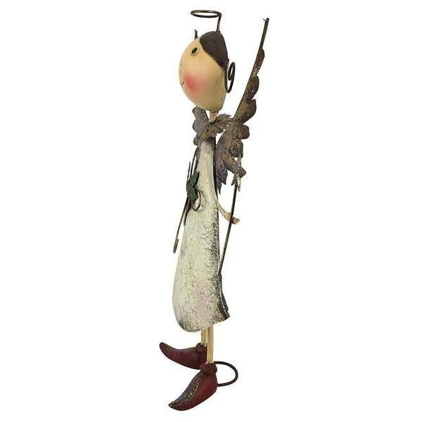 Design Toscano Holiday Helper Metal Angel Statue Collection - Clara