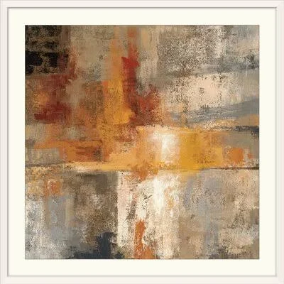&Silver and Amber Crop& by Aniessa Painting Print Winston Porter Size: 24x22 H x 24x22 W x 1x22 D, Format: White Framed