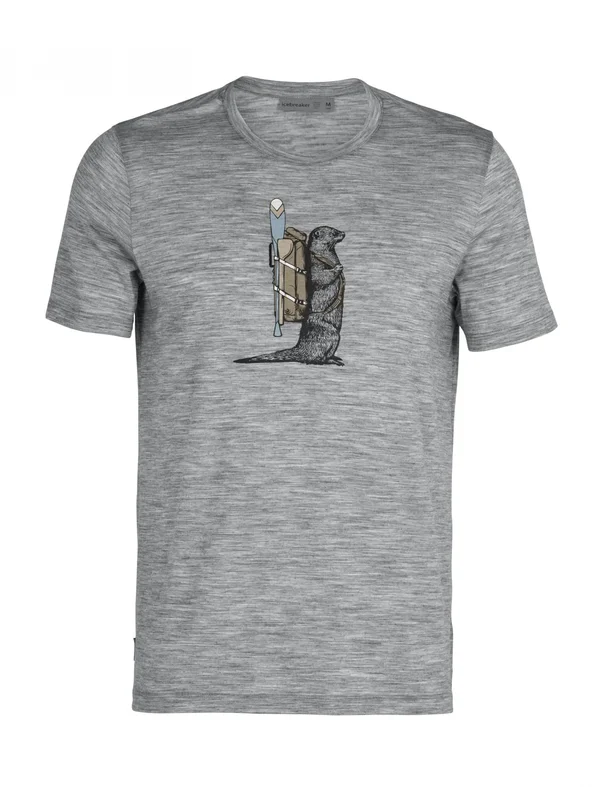 Icebreaker Tech Lite Otter Paddle Crew - Men's Metro Heather - XXL