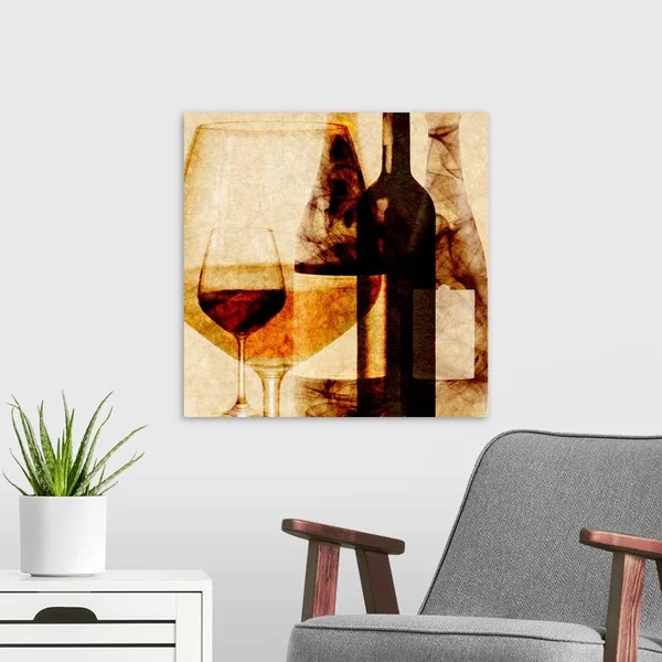Smokey Wine I, Canvas Wall Art, 20x20, Great Big Canvas