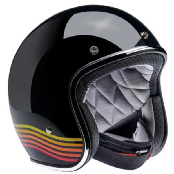 Biltwell Bonanza Helmet - Gloss Black Spectrum - Small