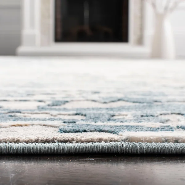 Safavieh Vogue Modern & Contemporary Abstract Cream/Teal Rug - 3& x 5&