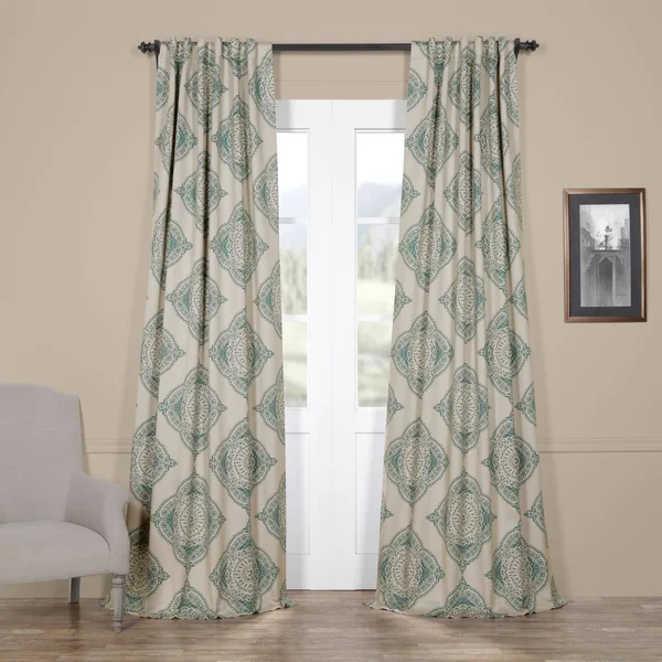 Henna Black Blackout Curtain