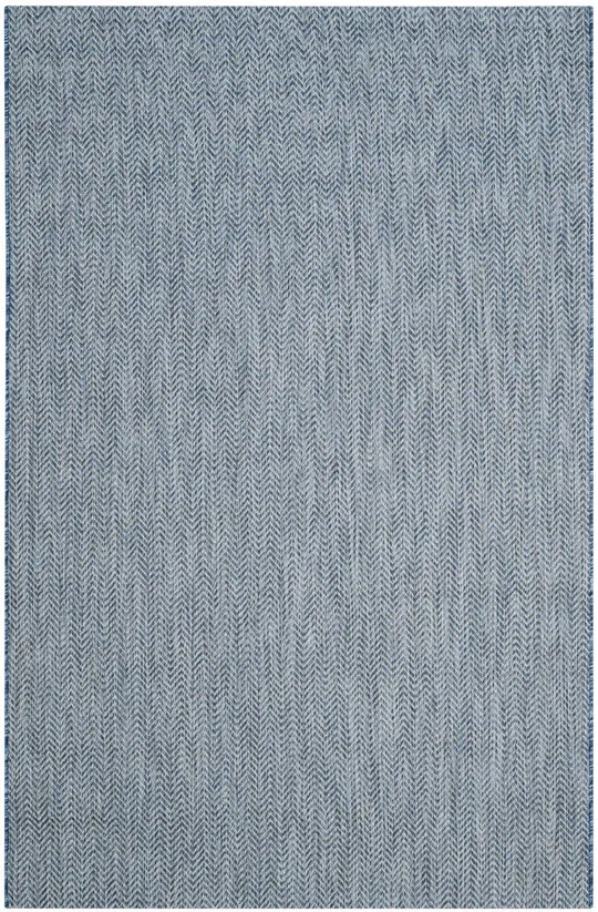 Safavieh Courtyard Navy, Grey Area Rug; 8& x 11&