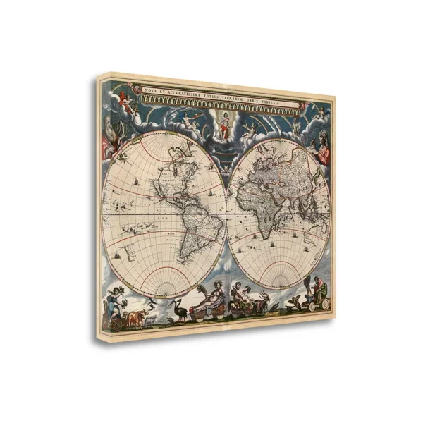Tangletown Fine Art Nova et Accuratissima Totius Terrarum Orbis Tabula by Joan Blaeu