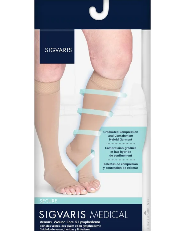 Sigvaris 552 Secure 20-30 mmHg Open Toe Thigh High - Beige, G3