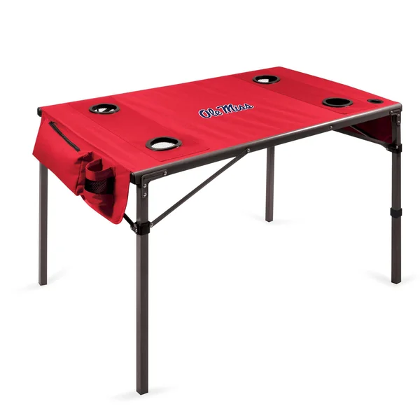 Mississippi Rebels Red Travel Table