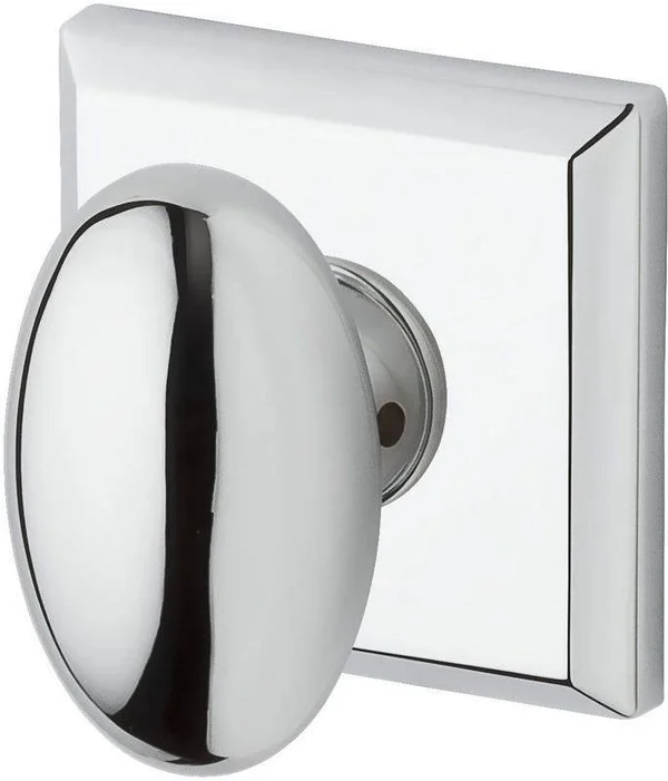 Baldwin Ellipse Reserve Knob Traditional Square Rose Full Dummy Set Matte Antique Nickel