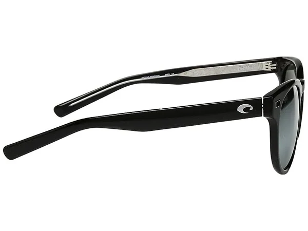 Costa Del Mar Sunglasses Shiny Black, Gray Silver Mirror 580G