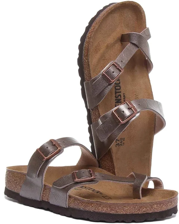Birkenstock Mayari Birko Flor Sandals - Graceful Taupe