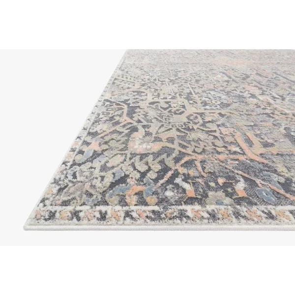 Alexander Home Heather Power Loomed Area Rug - 2&8x22 x 13& - Charcoal/Multi