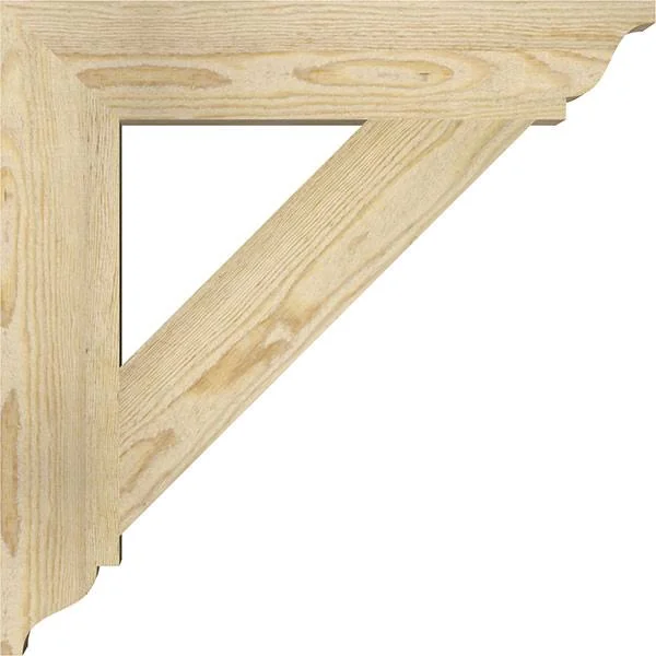 Ekena Millwork BKT04X22X22TRA01RDF Traditional Rough Sawn BRACKET - 4x22 Width x 22x22 Depth x 22x22 Height, Douglas Fir