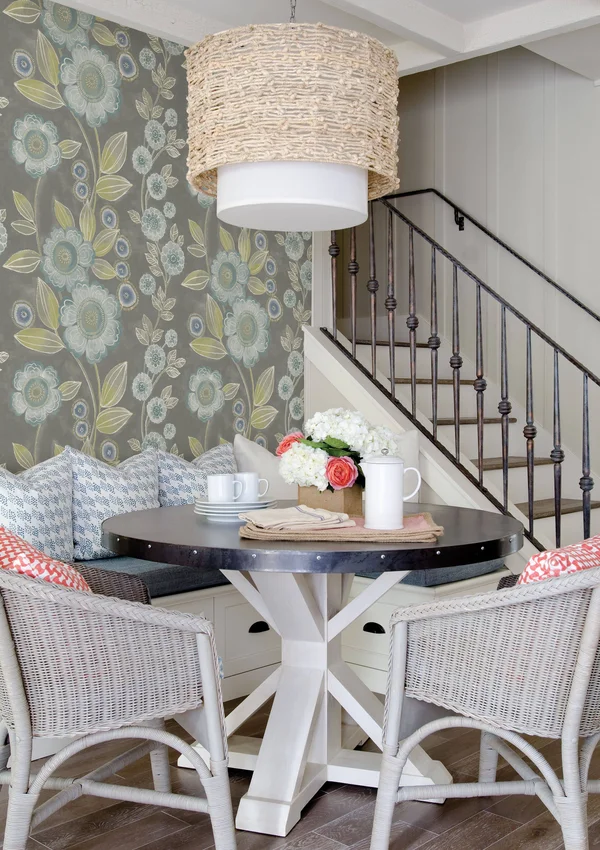 A - Street Prints Bloom Floral Wallpaper Grey