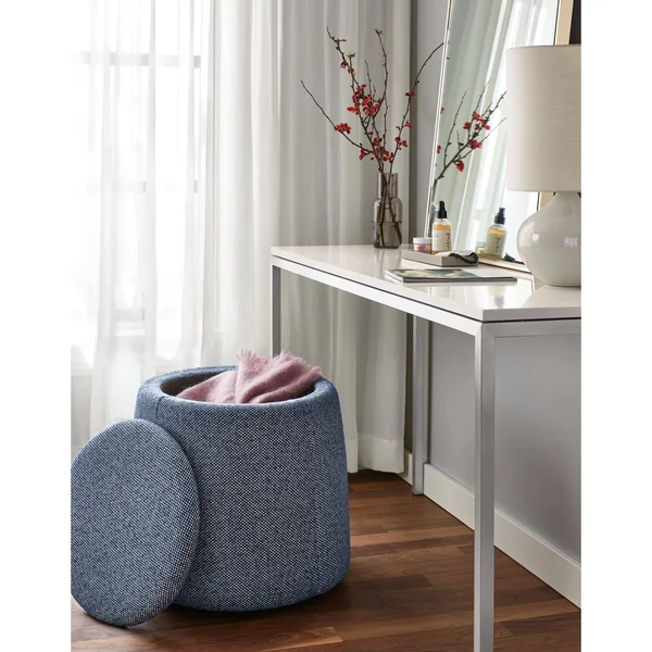 Room & Board - Modern Parsons 54W 18d 29h Console Table w/ 1.5x22 Leg, Clear Tempered Glass Top w/ Natural Steel Base