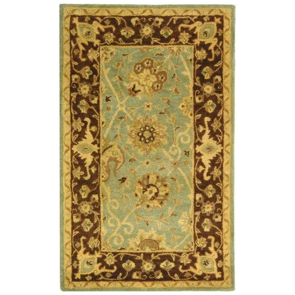 Safavieh Antiquity AT21H Green, Brown Rug 4&6x22 x 6&6x22 Oval