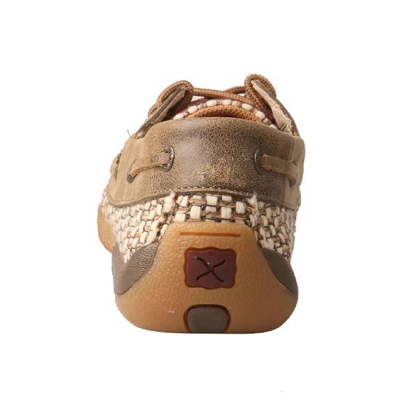 Twisted x Women's WDM0110 Driving Moc - Bomber/Ivory Canvas/Leather