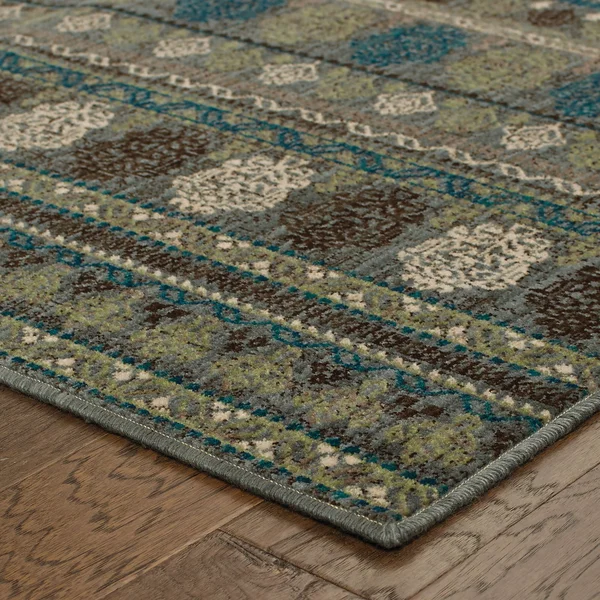 Tommy Bahama Vintage 591E2 2&7x22 x 9&4x22 Runner Blue - Blue Area Rug