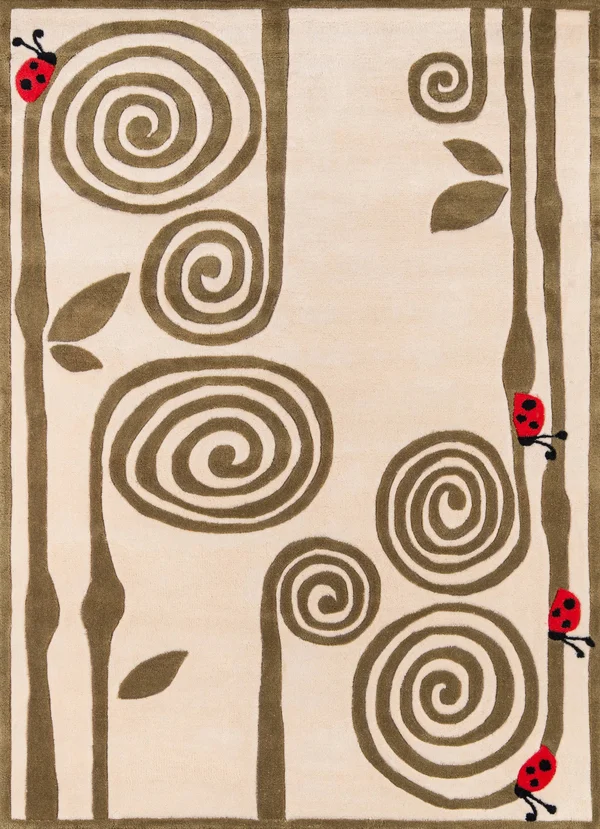Momeni Lil Mo Whimsy Ivory 3 Rug - 5& Round