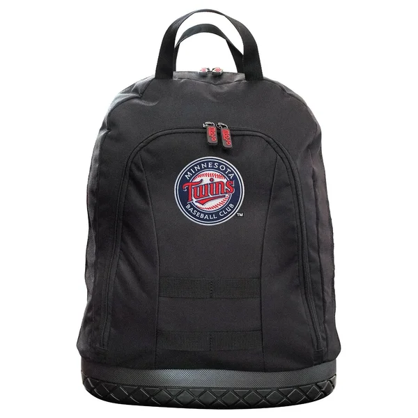 Mojo Licensing Minnesota Twins 18 in. Tool Bag Backpack, Black