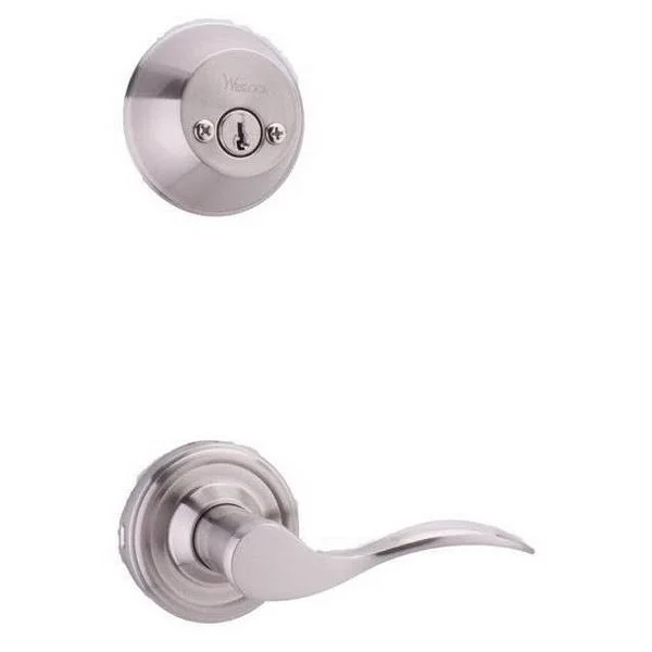 Weslock 2109U-LH Left Handed Double Cylinder Interior Pack Featuring A Bordeau L Satin Nickel