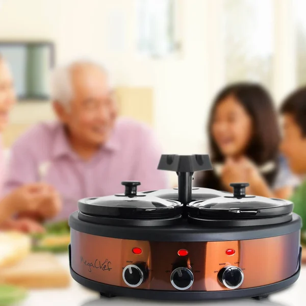 MegaChef 1.5-Quart Slow Cooker - Brushed Copper/Black