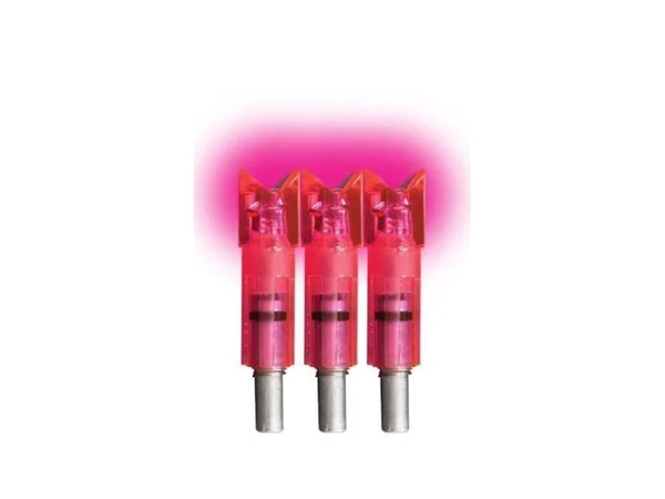 Lumenok Lighted Crossbow Nock Full Metal Jacket Crescent Bolt Ends, 3-Pack, Pink, FMJC3P