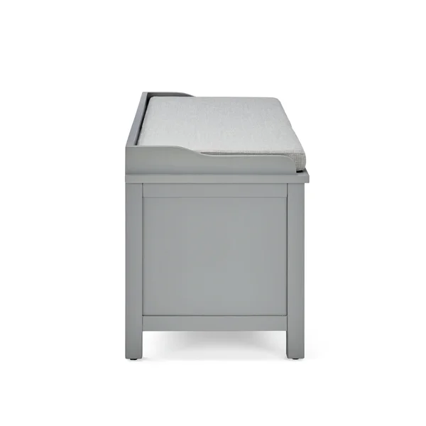 Alaterre Furniture Coventry Gray 45x22W Wood Storage Bench with Cushion