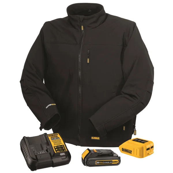 Dewalt DCHJ060C1-M 20V/12V Max Heated Jacket Kit - Black, Medium