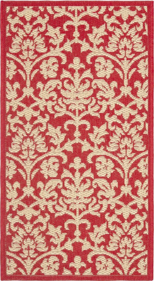Safavieh Courtyard Area Rug CY3416 Red - Natural, 5& 3x22 x 5& 3x22 Round