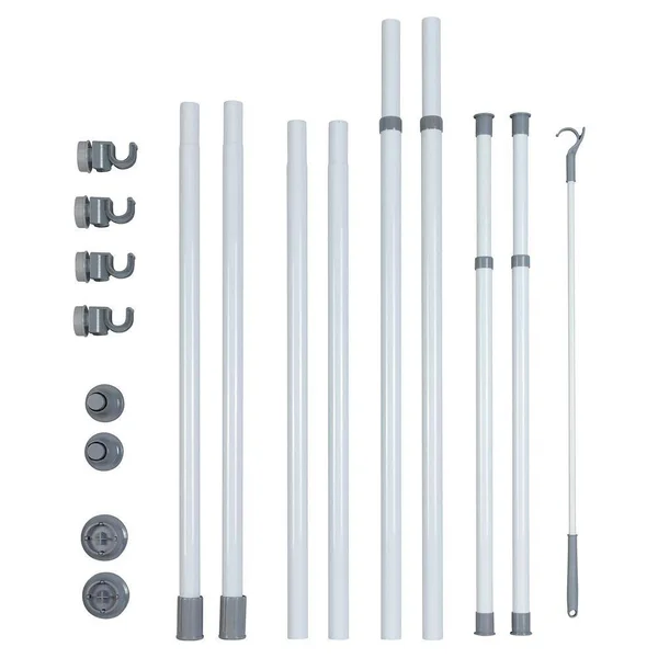 Wenko Herkules Basic Telescopic Clothes Rack System - White