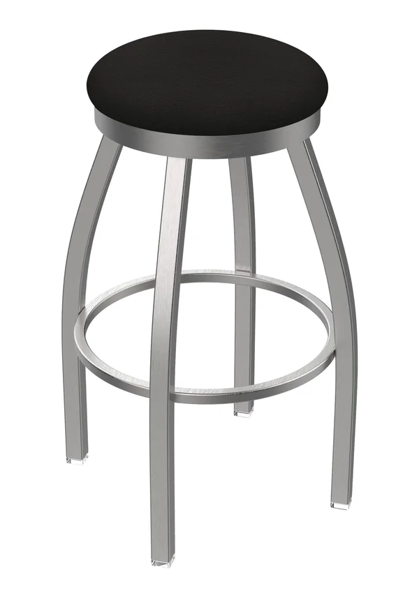 Holland Bar Stool 802 Misha 25x22 Counter Stool with Stainless Finish - Allante Espresso Seat