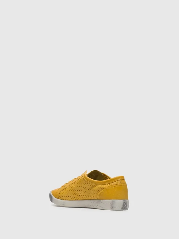 Softinos Yellow Lace-Up Sneakers - Overcube