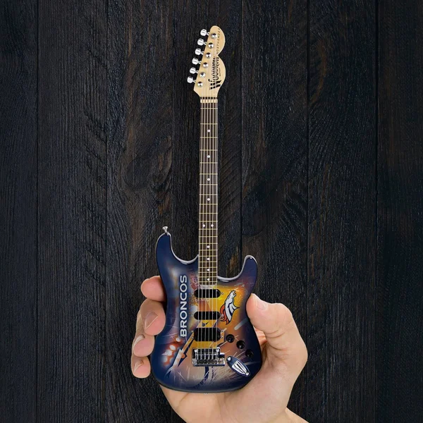 Denver Broncos Mini Collectible Guitar