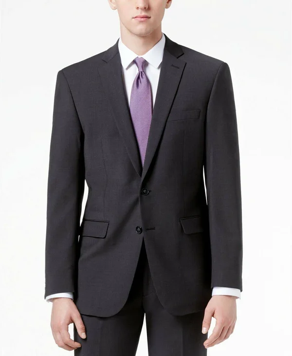Calvin Klein Infinite Stretch Solid Slim-Fit Jacket - Charcoal