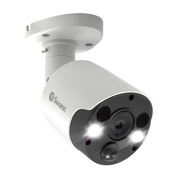 Swann Wired PIR Bullet Security Camera & Spotlight - 4K Ultra HD Surveillance Cam 885MSFB