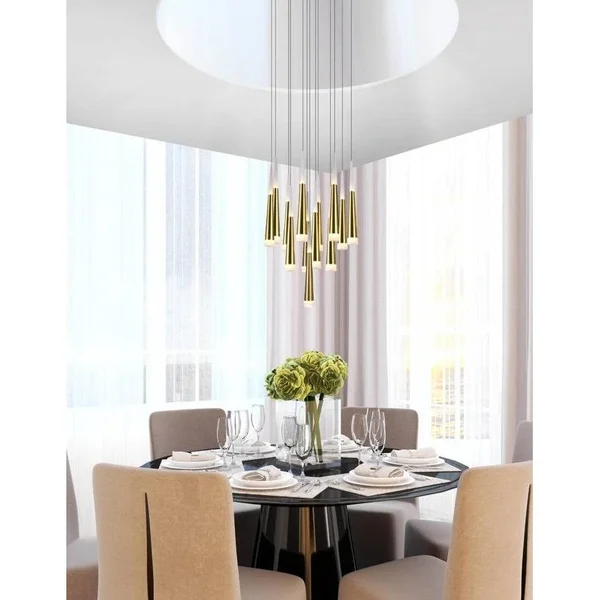 CWI Lighting 1040p20-101 Rosalina LED Chandelier with Matte Black Finish