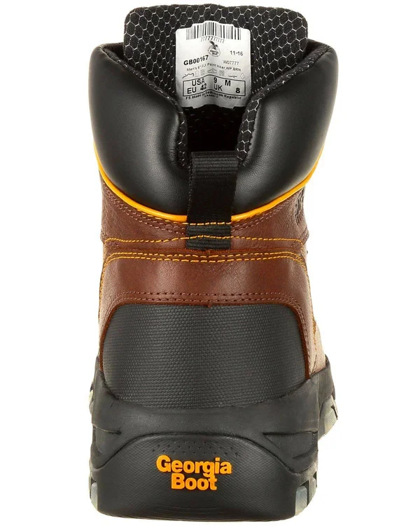 Men's Georgia Boot GB00168 6 inch FLXpoint WP Composite Toe Work Boot, Brown
