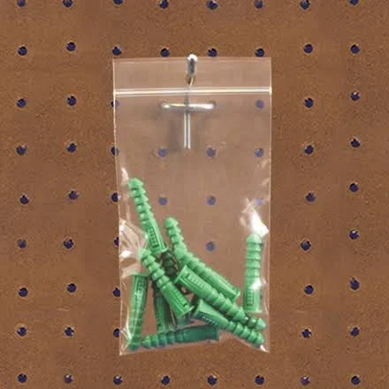 6 x 14x22 - 2 Mil Reclosable Poly Bags w/ Hang Hole