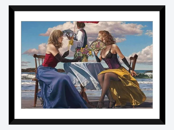 Framed Poster Prints - Café Oceanus by Paul Kelley ( Decorative Elements > Umbrellas art)