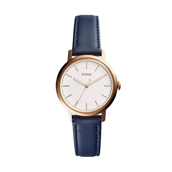Fossil Women's Neely Blue Leather Band Watch ES4338