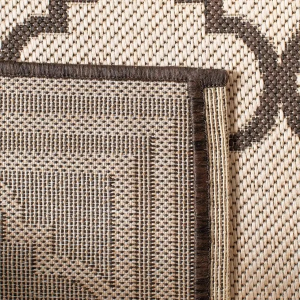 Safavieh Beach House Cream/Brown 9 ft. x 12 ft. Trellis Indoor/Outdoor Area Rug