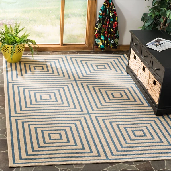 Safavieh Linden LND123N Cream/Blue 8& x 10& Area Rug