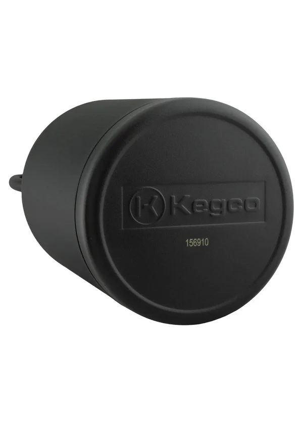Kegco Grizzly Double Wall Flip Top Beer 64 oz Growler, Black