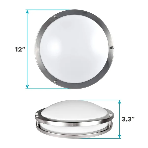 Luxrite 12 inch LED Flush Mount Ceiling Light - Color Temperature Selectable 2700K, 3000K, 3500K, 4000K, 5000K