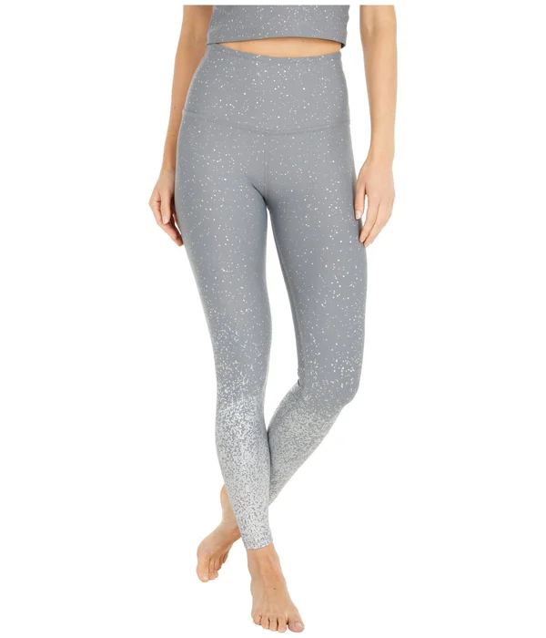 Beyond Yoga Alloy Ombre High Waisted Midi Leggings Black Foil Speckle L