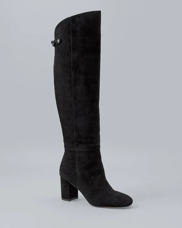 Women's Suede Over-The-Knee Boots by White House Black Market - Black